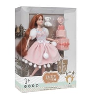 Eklemli Bendabil Bebek Seti - Ayıcık, Pasta ve Hediye Kutusu Aksesuarlı 30 CM Qj141
