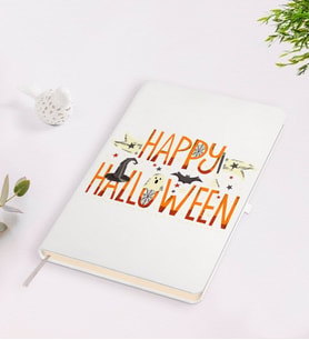 BK Gift Happy Halloween Tasarımlı Beyaz Defter-4