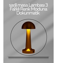 USB Şarjlı Dokunmatik LED Masa Lambası – 3 Renk Modu & Dimmer