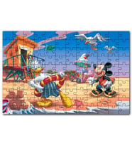 Cakapuzzle Donald Duck Ve Mickey Mouse Yaz Tatili Plaj Puzzle Yapboz MDF (Ahşap) (120 Parça)
