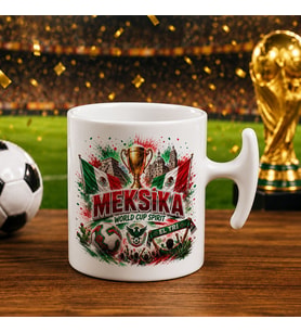 BK Gift Meksika Taraftar Temalı Dünya Futbol Kupası Tasarımlı Hammer Kupa Bardak