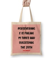 Motivational Quotes Sayings Words Gİfts - Entrepreneurs İnspiration Success Work typography gifts Bez Çanta Uzun Saplı