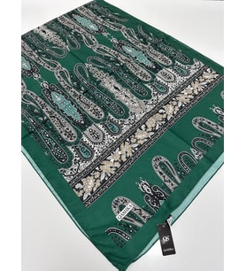 QASHKA Soft Pamuklu Şal Etro Desen LBD0619