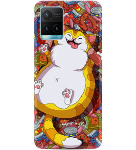 Vivo Y11S Y21S Y20 Y20S Y70 Kılıf Desemli Silikon Tombul Kedi 1739