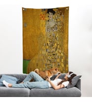 Gustav Klimt - Adele Bloch-Bauer I'in Portre Duvar Örtüsü-7378