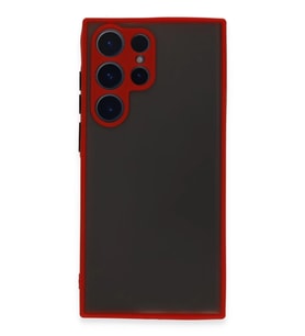 Northcity Samsung Galaxy S22 Ultra Uyumlu Kılıf Montreal Silikon Kapak - Kırmızı