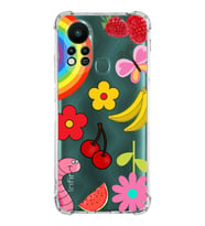 PrintiFy İnfinix Hot 11s Uyumlu Water Color 5 Baskılı Şeffaf Köşe Korumalı Antişok Kılıf