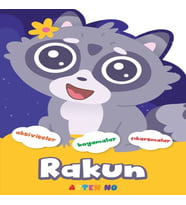 Şekilli Hayvanlar Serisi - Rakun Aktivite Boyama Çıkartma Kitabı