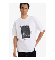 Defacto 26Y801002971 Beyaz Erkek T-Shirt F9687AX/WT34