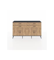 Arges Konsol 2 Raflı 4 Çekmeceli 8 Kapaklı 176x30x99 Antrasit-Çam