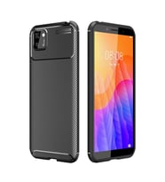 Huawei Y5P Kılıf Auto Focus Karbon Kapak - Siyah
