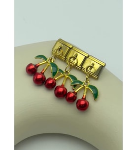 Çelik Gold Kiraz Sallantılı Charm - 25crm26