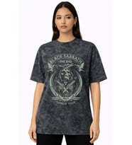 Black Sabbath Rock Metal Müzik Grubu Baskılı Unisex Oversize Vintage Yıkamalı Tişört