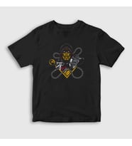 Presmono Unisex Çocuk Siyah Scorpion Mortal Kombat T-Shirt 147402tt