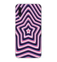 Samsung Galaxy A70 Uyumlu Yıldız Tasarımlı Şeffaf Telefon Kılıfı