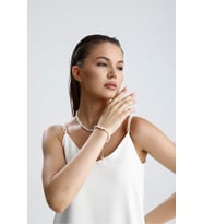 Bahreyn İnci Kolye Bileklik İkili Set (Rose)