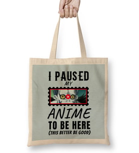 Sarcasm Funny Anime And Manga Otaku Lover Gift Bez Çanta Uzun Saplı