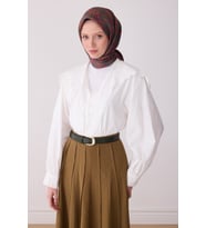 Klasik Desen İpek Twill Eşarp - 2026 İlkbahar-Yaz (T)  4328 (Füme)