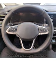 Volkswagen Golf 8 Caddy 2022-2025 Araca Özgü Dikmeli Direksiyon Kılıfı F1 OLMAYAN ARAÇLARA UYGUNDUR