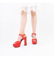 LİZSHOE KADIN ABİYE AYAKKABI DN 70022Y (Kırmızı)