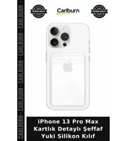 iPhone 13 Pro Max Kartlık Detaylı Şeffaf Yuki Silikon Kılıf Telefon Kılıfı Cep Aksesuar Cihaz Koruma