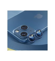 Iphone 13 Mini Uyumlu Kamera Koruyucu Lens Mercek Metal Çerçeveli 2li Set Mavi Blue