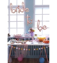 Bride To Be Yazılı El Yazısı Folyo Rose Gold Renkli Balon Bekarlığa Veda Partisi Büyük Balon Seti