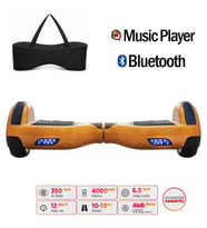 Smart Store Hoverboard Elektrikli Kaykay Bluetooth Hoparlörlü 6.5 Inch Çanta Hediyeli (Gold)