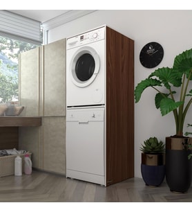 Kenzlife çamaşır-bulaşık makinesi dolabı katinka cvz 180*70*60 banyo çift katlı kapaksız arkalıksız