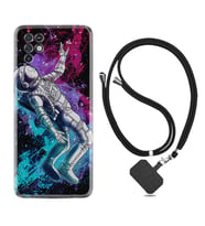 INFINIX Note 11 Pro Note 10 Hot 9 Play Kılıf Boyun Askılı Silikon Astronot Signs 1753