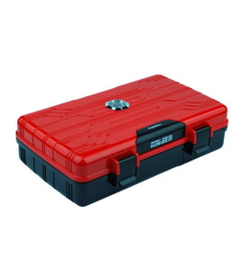 Parmida Seyahat Tipi Parlak Kırmızı Humidor Puro Kutusu