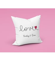 Aşk Love Sevgili Tasarımlı Yastık Kişiye Özel