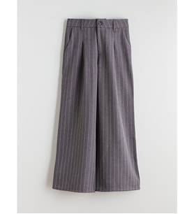 LCW Kids Gri Wideleg Pileli Kız Çocuk Pantolon