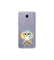 Samsung Galaxy J6 ile Uyumlu Splash Mirket Tasarımlı Şeffaf Silikon Kılıf