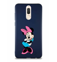 Huawei Mate 10 Lite Soft Premier Kapak Minnie Mouse-D Tasarımlı Silikon Kılıf - Lacivert (Şeffaf)
