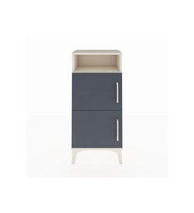 Arges Komodin Tek Raflı 2 Kapaklı 44x30x96 Aytaşı-Antrasit