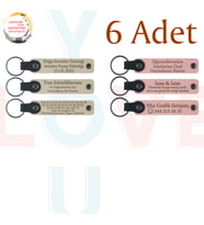 S Kahve & Yavru Ağzı, Aile Pikniklerine Anlamlı Sürpriz, 6’lı Set, İsim Yazılabilen Anahtarlık