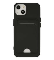 iPhone 14 Plus Kılıf Kelvin Kartvizitli Silikon - Siyah