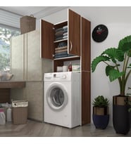 Kenzlife çamaşır makinesi dolabı sinem cvz 180*066*30 banyo kiler kapaklı arkalıklı