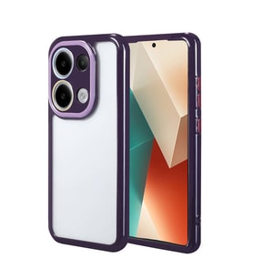 Skyarc Xiaomi Redmi Note 13 4G Kılıf Kamera Korumalı Renkli Kenar ve Çerçeve Tasarımlı Vitamin Kapak (Mor)