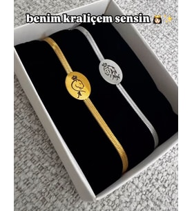 ÇELİK KRAL KRALİÇE ASLAN ÇİFT BİLEKLİK (ÖZEL GÜN DOĞUM GÜNÜ SEVGİLİLER GÜNÜ HEDİYESİ)