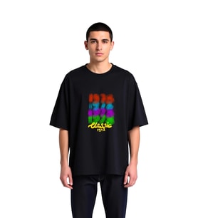 Erkek Oversize Tişört Retro Nostalji Baskılı Renkli Dijital Baskı Rahat Kesim Günlük Modern Şık
