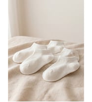 LCW baby Beyaz Basic Kız Bebek Patik Çorap 5'li