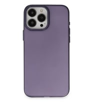 Newface Apple iPhone 15 Pro Max Kılıf Modos Metal Kapak - Derin Mor