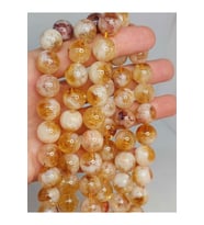 Bileklik Boy Sitrin Taşı Açık & Koyu Karışık Renk Yarım Dizi 12mm (18CM UZUNLUĞUNDADIR)