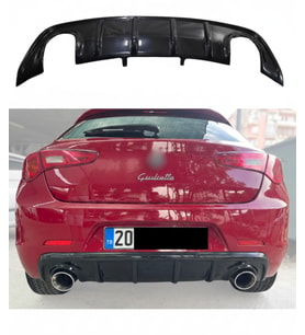 🚘 Alfa Romeo Giulietta Arka Tampon Difüzör Çift Çıkış (Plastik)  Sportif & Dinamik Görünüm (Standart)