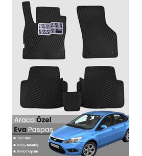 FORD FOCUS 2 HATCHBACK (2005-2011) Uyumlu EVA Paspas Tam Set–Araca Özel,Su Geçirmez