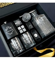 VIP Hediye Seçimi – Kişiye Özel Viski Şişesi & Bardak Seti – Exclusive Box