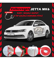 Volksvogen Jetta mk6 Oto Araç Kapı Koruma Fitili 5metre Parlak Kırmızı Renk
