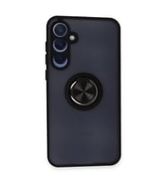 Samsung Galaxy A35 5g Kılıf Montreal Yüzüklü Silikon Kapak - Siyah